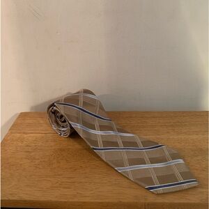 Michael Michael Kors Gold and Blue 100% Silk Tie